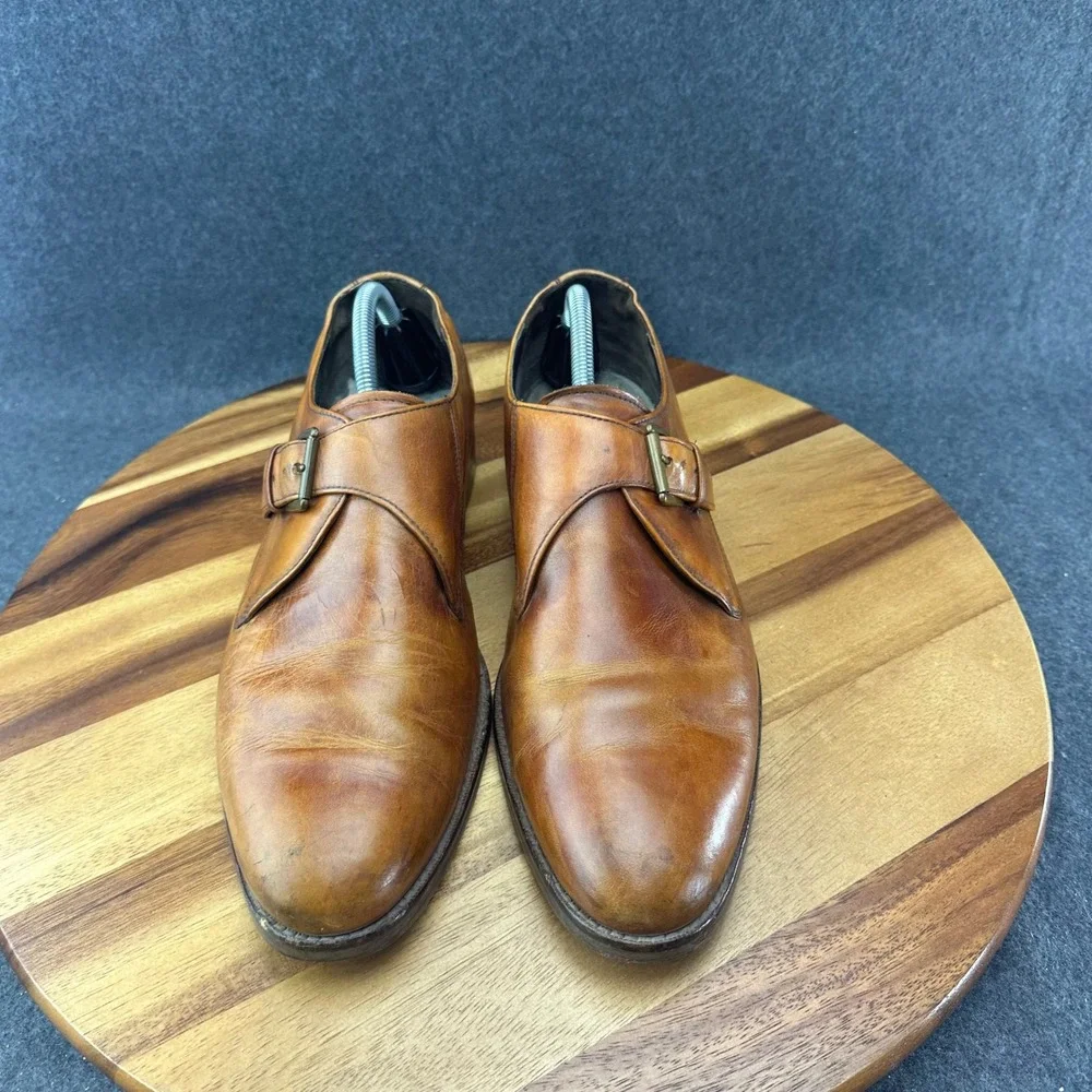 Vtg Cole Haan Air Madison Tan Monk Strap Loafers Sz 10 M Nikeair Derby Oxford